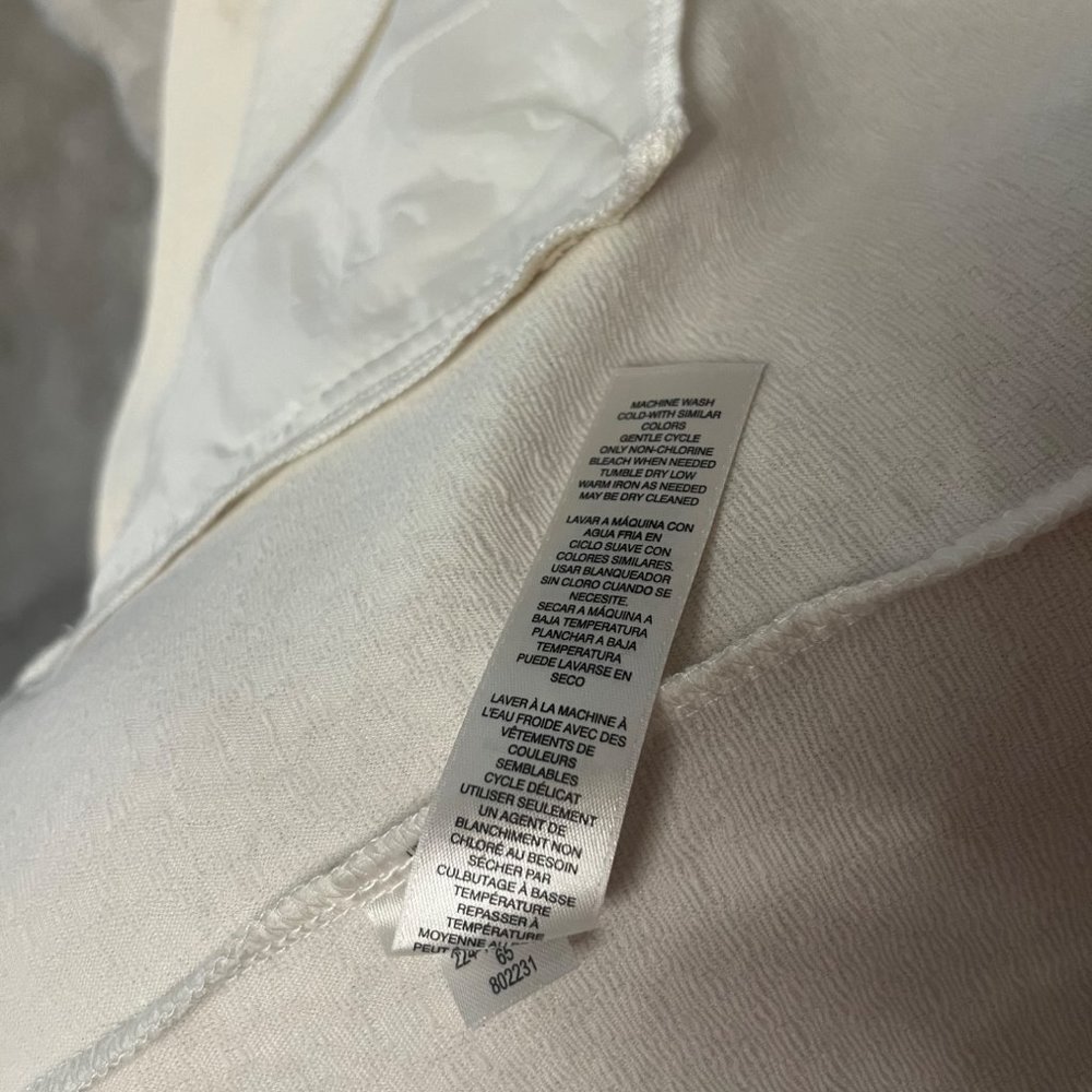 Chics Blazer Jacket Gold Zipper Cream White Size 0 - Picture 6 of 6
